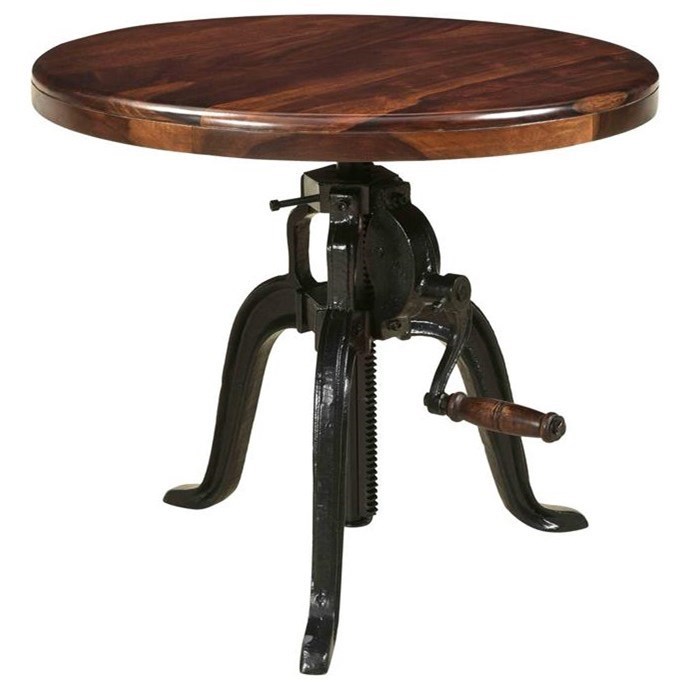 Adjustable height store round dining table